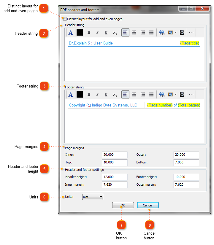 PDF Headers And Footers