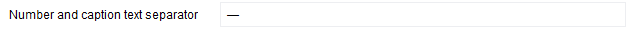 13. Number and caption text separator