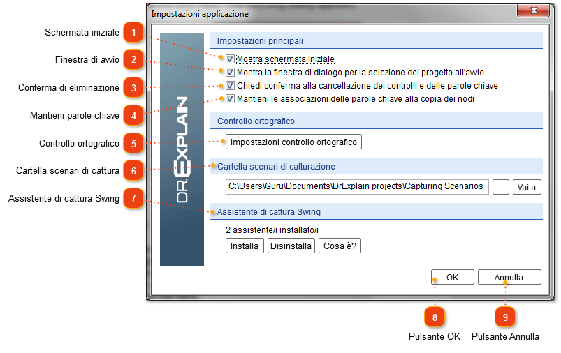 Impostazioni dell'applicazione