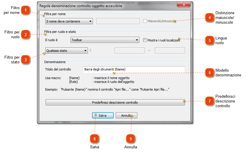 Modifica delle regole di denominazione per gli oggetti accessibili