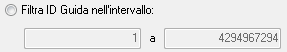 2. Filtra ID Guida nell'intervallo 