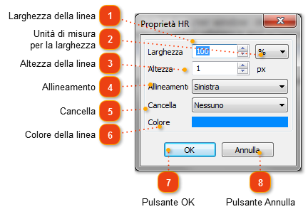 Come inserire una linea orizzontale