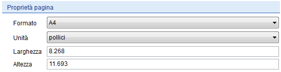 2. Dimensioni pagina