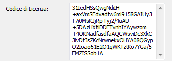 2. Campo Codice di licenza