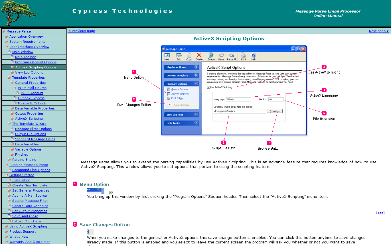 Message Parse online manual is made with the Dr.Explain