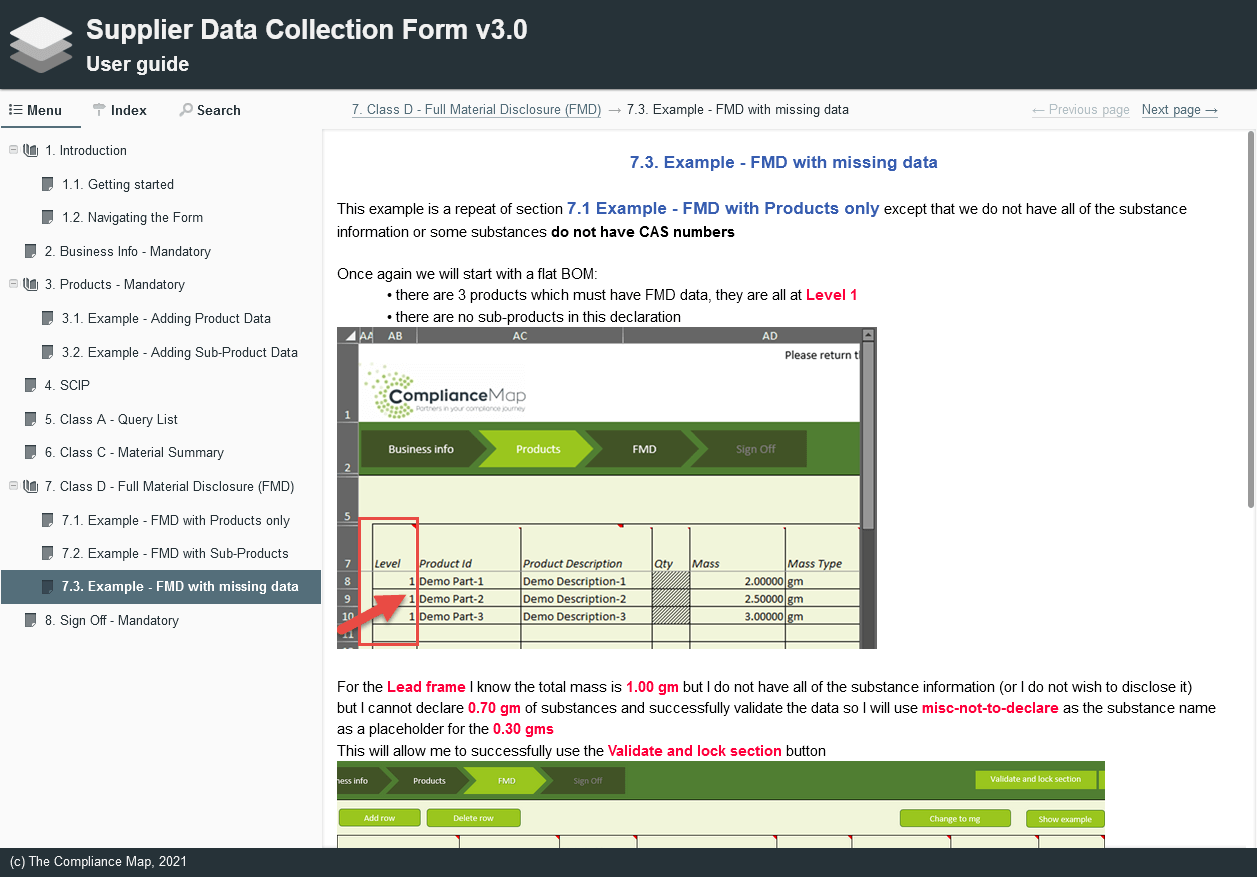 The guide on completing the Compliance Map data collection form made with Dr.Explain