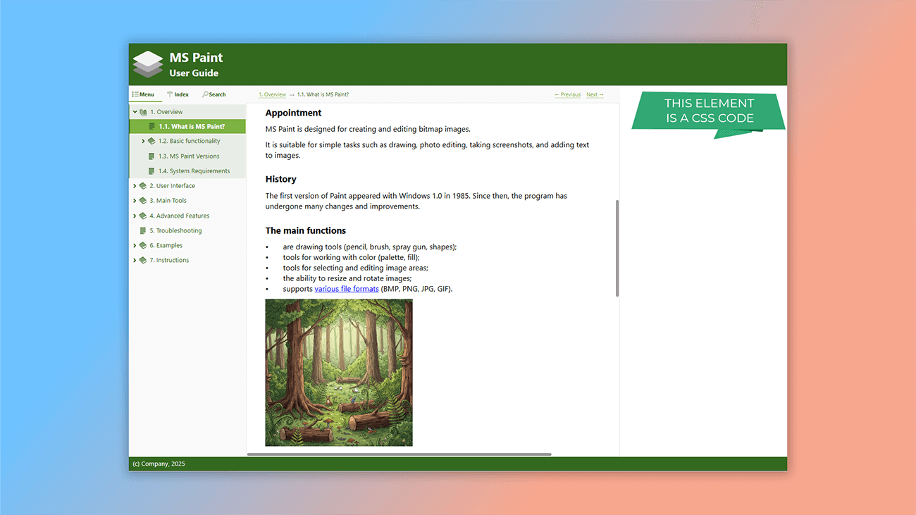 Customize the visual style of your online manual Customize the visual style of your online manual