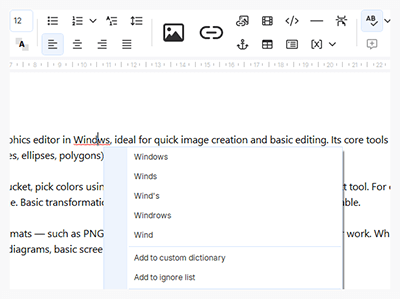 Built‑In spell checker for technical writers Built‑In spell checker for technical writers