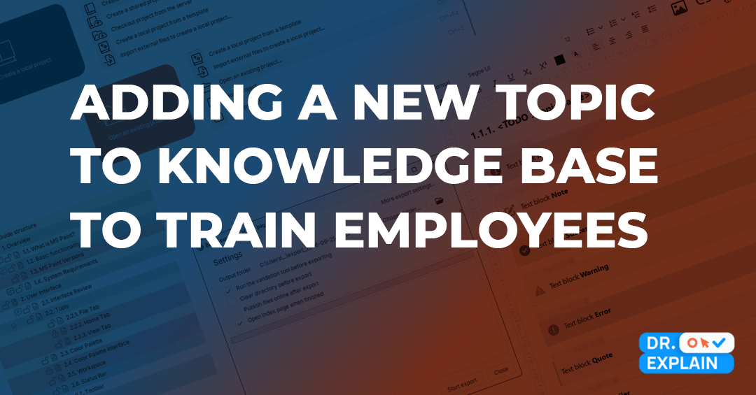 Adding a New Topic to Internal Automation System Documentation: A Focus on Employee Training Adding a New Topic to Internal Automation System Documentation: A Focus on Employee Training