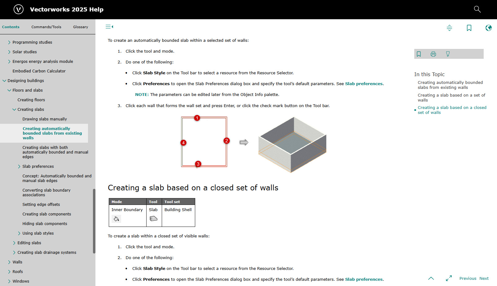 technical documentation interface