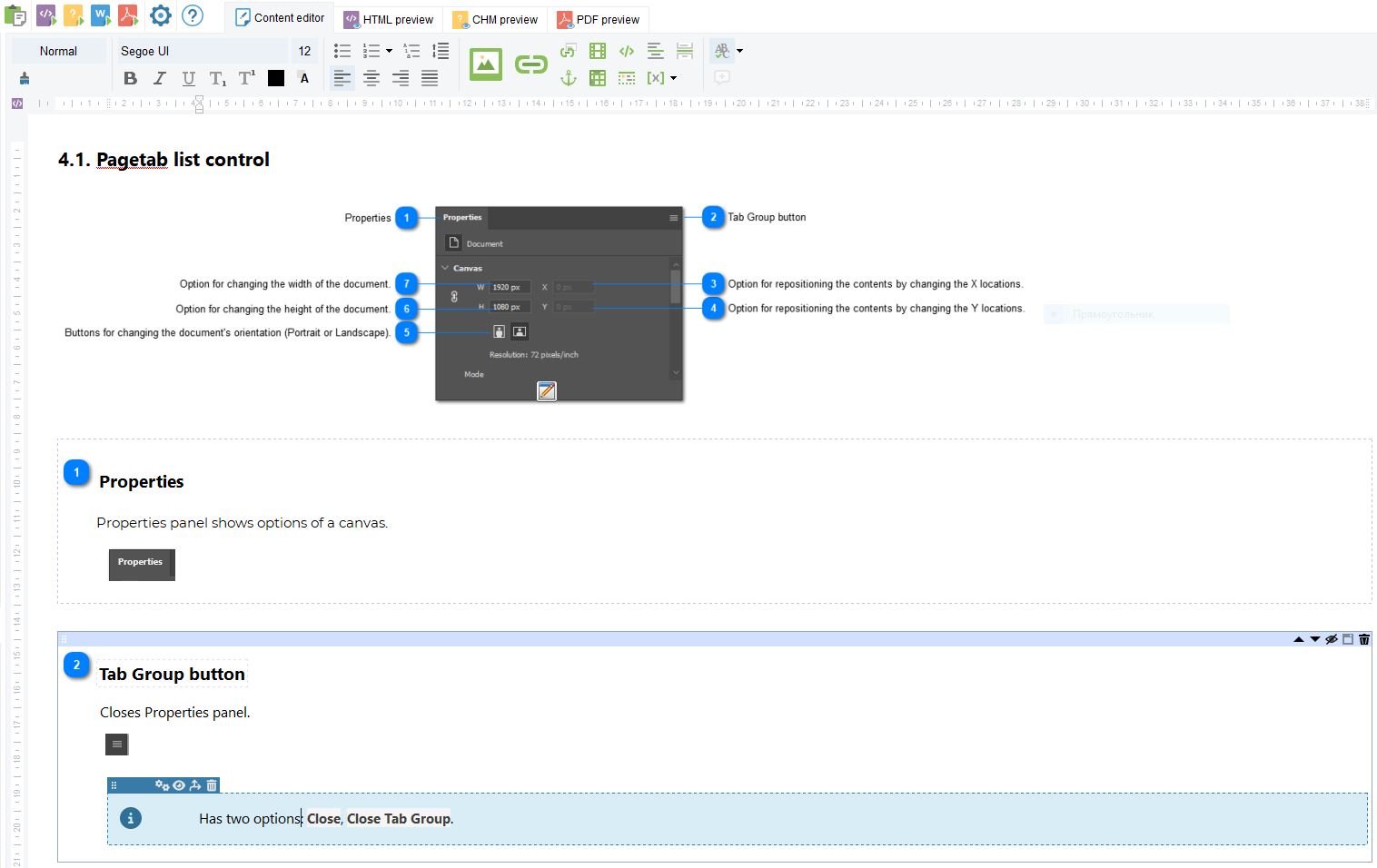 creation of annotations in user manual