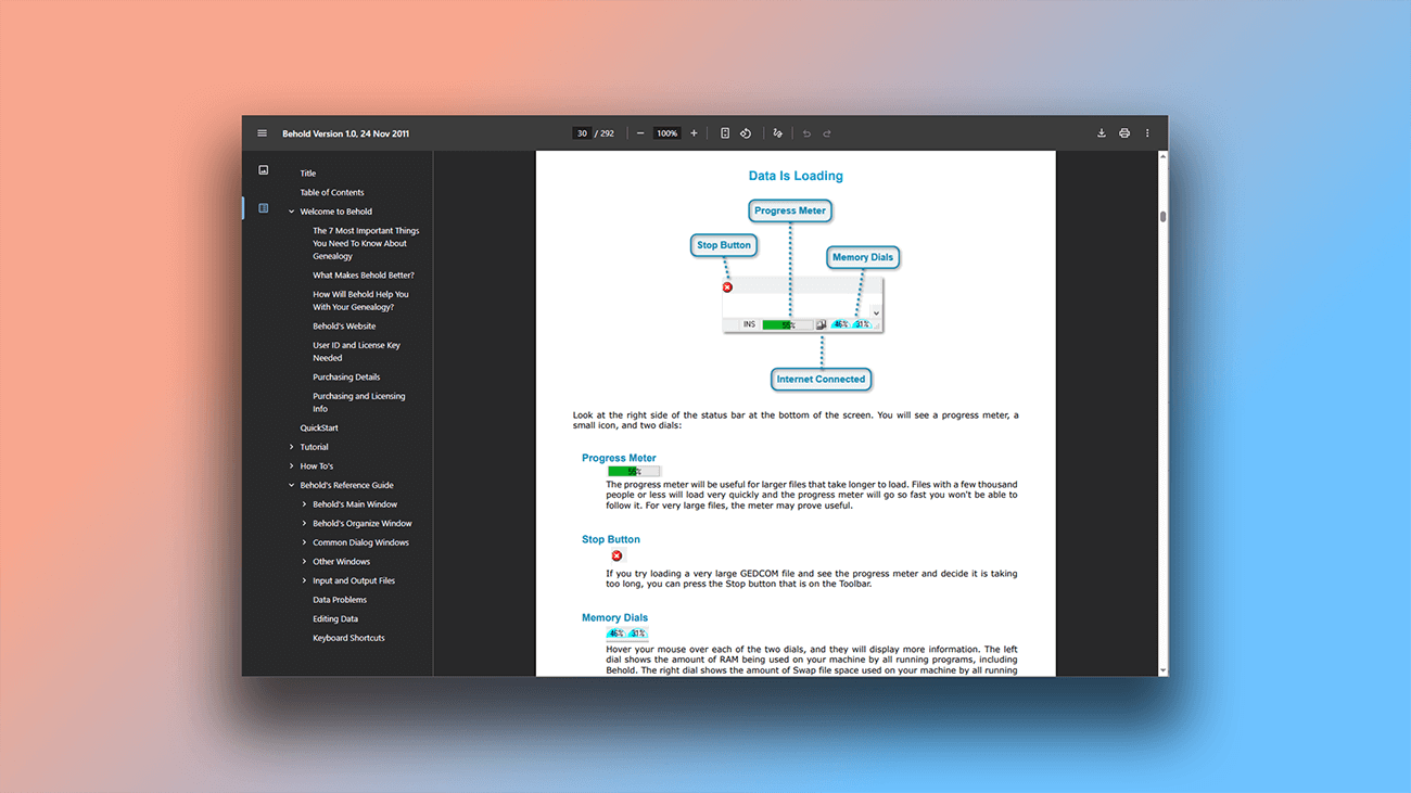 printed manual example