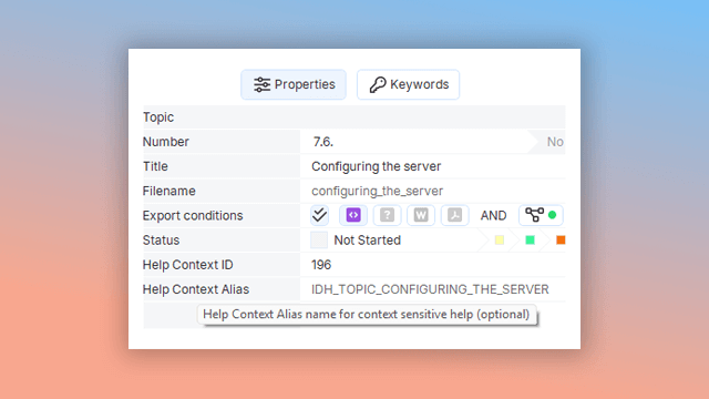 how to support contextual help identifiers