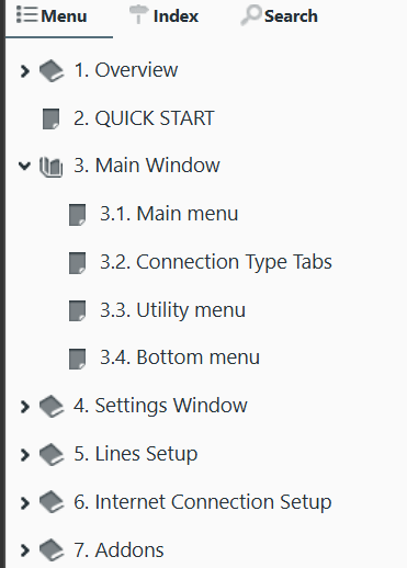 Persistent table of contents in Dr.Explain online help